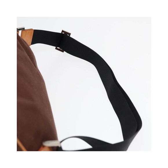 Pre Loved Burberry Drawstring Backpack Check Detail Unisex Brown Shoulder Bags - Picture 8 of 8